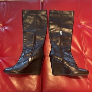 Coach Knee High Wedge Boots - Gently Used - Size 11
